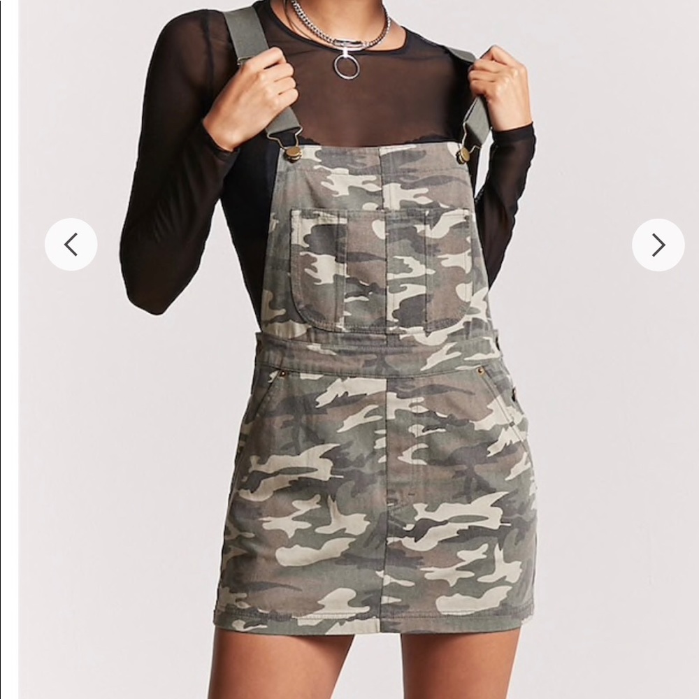 Camo overall dress